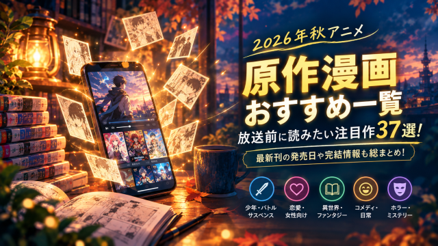 2026秋アニメ原作漫画おすすめ一覧
